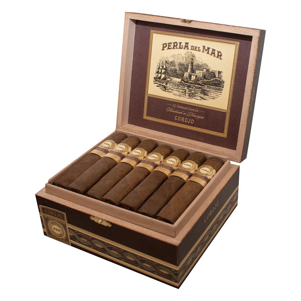 PERLA DEL MAR - Corojo Robusto πούρο, μέσα σε ξύλινο καφέ κουτί πούρων