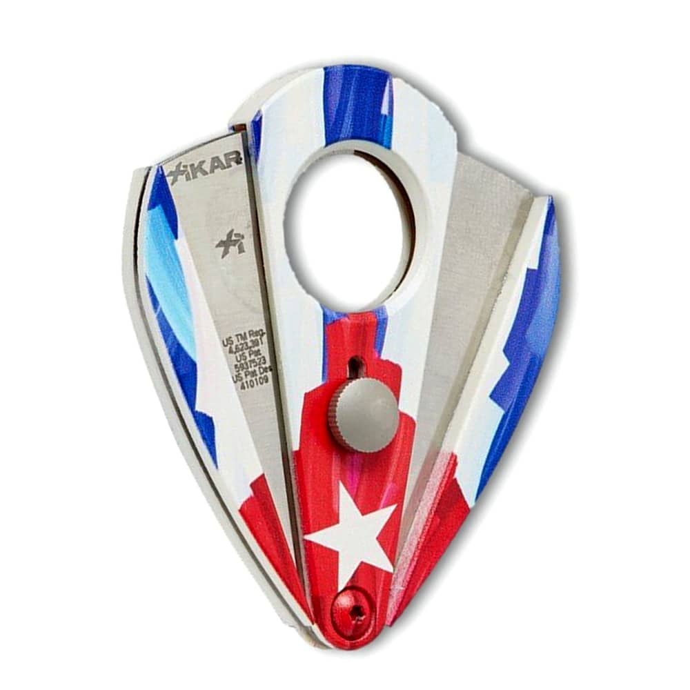 XIKAR - Xi 2 Cuban Flag Συλλεκτικός Πουροκόπτης (202) γκιλοτίνα με σχέδιο της σημαίας της Κούβας