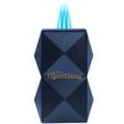 COLIBRI - Quasar Επιτραπέζιος Αναπτήρας Πούρου Τριπλός Jet Μπλε (LI710T1) αντιανεμικός, αναμμένος