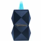 COLIBRI - Quasar Επιτραπέζιος Αναπτήρας Πούρου Τριπλός Jet Μπλε (LI710T1) αντιανεμικός, αναμμένος