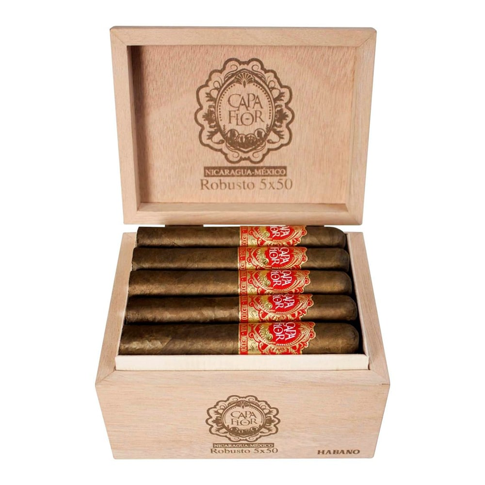 PUROS SANTA CLARA - Capa Flor Habano Robusto πούρο Νικαράγουας-Μεξικάνικο, μέσα σε ξύλινο κουτί πούρων