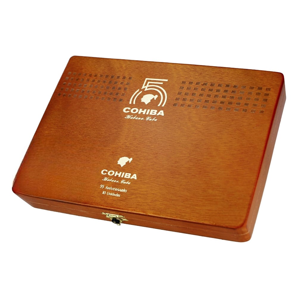 Cohiba 55 Aniversario Edition Limitada 2021, ξύλινο καφέ κουτί πούρων, Κουβανέζικα πούρα
