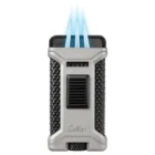 COLIBRI - Αναπτήρας Ascari Triple Jet Punch Charcoal (LI250T3), γκρι, αντιανεμικός, αναμμένος