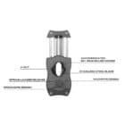 COLIBRI - Πουροκόφτης V-CUT Diamond Gunmetal (CU300T35), μεταλλικός, γκρι