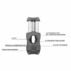 COLIBRI - Πουροκόφτης V-CUT Diamond Gunmetal (CU300T35), μεταλλικός, γκρι