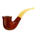 PRINCE - 10 Καφέ / Κίτρινη Λεία Πίπα Καπνού