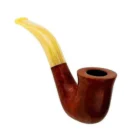PRINCE - 10 Καφέ / Κίτρινη Λεία Πίπα Καπνού