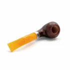RATTRAYS - Monarch Sandblasted 178 Πίπα Καπνού, ξύλινη, καφέ, με κίτρινο επιστόμιο