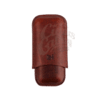 CIG-R - Καφέ Δερμάτινη Θήκη RETRO-2 για 2 Πούρα με Δαχτυλίδι 52
