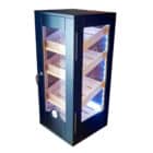 Ξύλινος Υγραντήρας - Βιτρίνα Μαύρος για 100 πούρα με Led Φωτισμό (425)