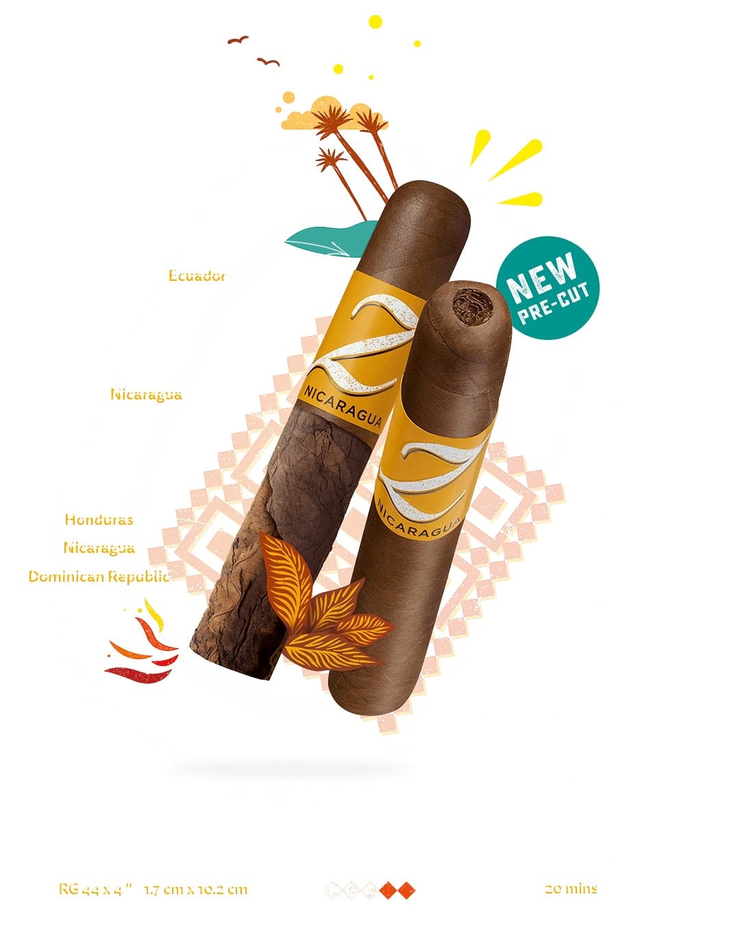 DAVIDOFF - Zino Nicaragua Half Corona 5's Pre-Cut