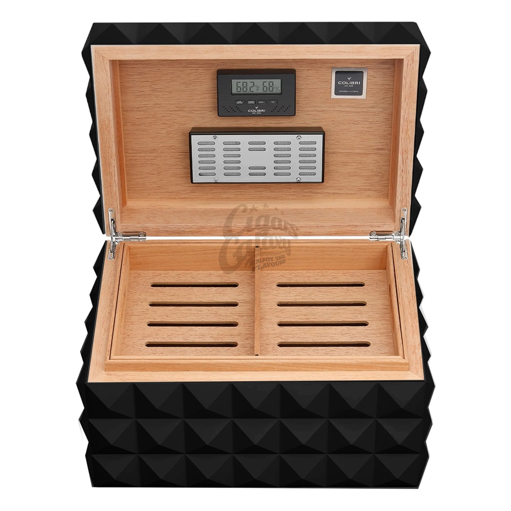 COLIBRI - Υγραντήρας Grand Quasar Black Για 175 Πούρα (CL-HU550T1), μαύρος