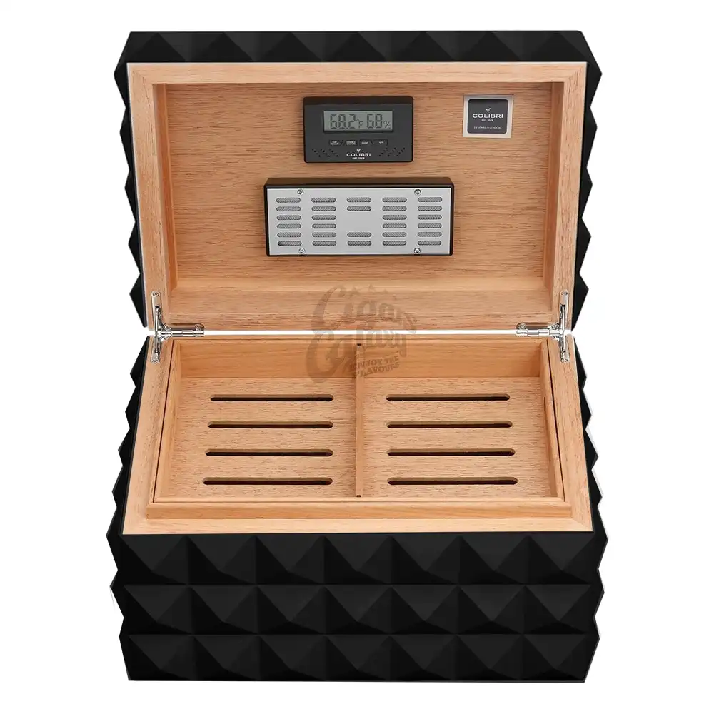COLIBRI - Υγραντήρας Grand Quasar Black Για 175 Πούρα (CL-HU550T1), μαύρος