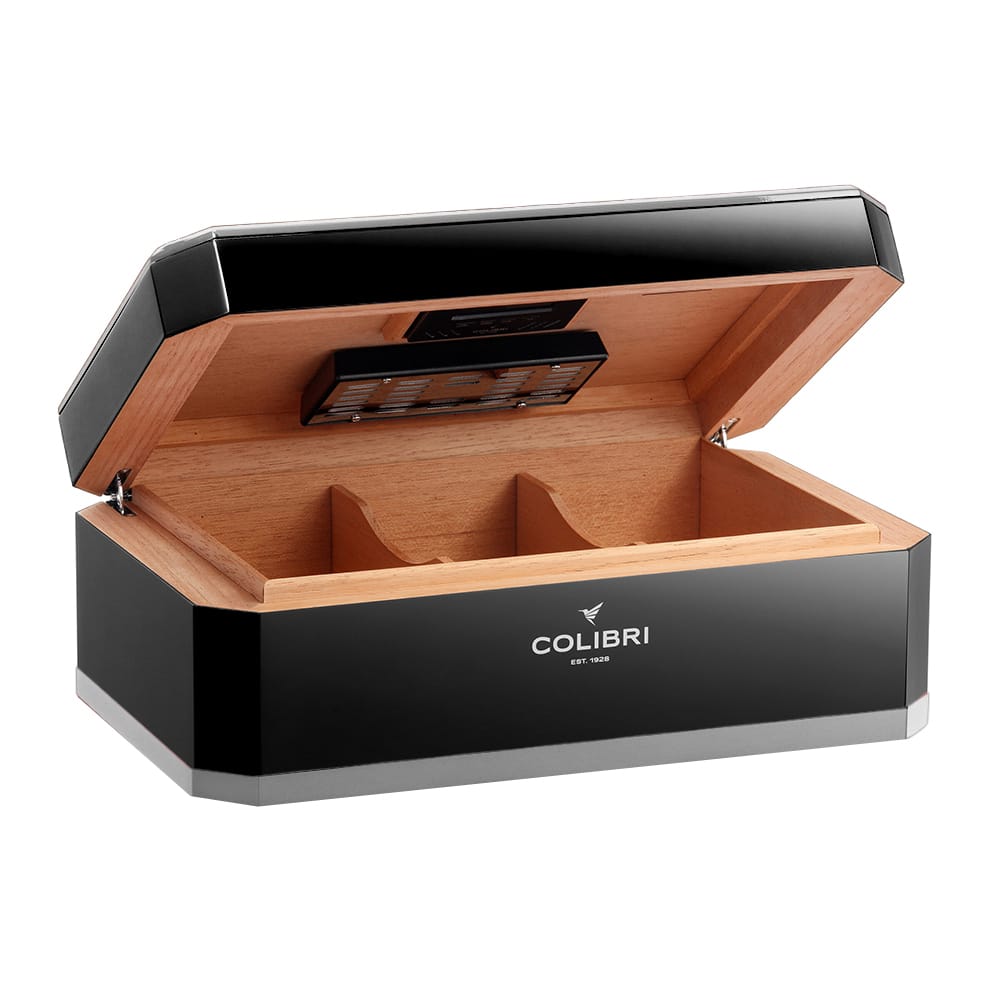 COLIBRI - Υγραντήρας Rally Silver για 125 Πούρα (CL-HU360T1), ξύλινος, μαύρος