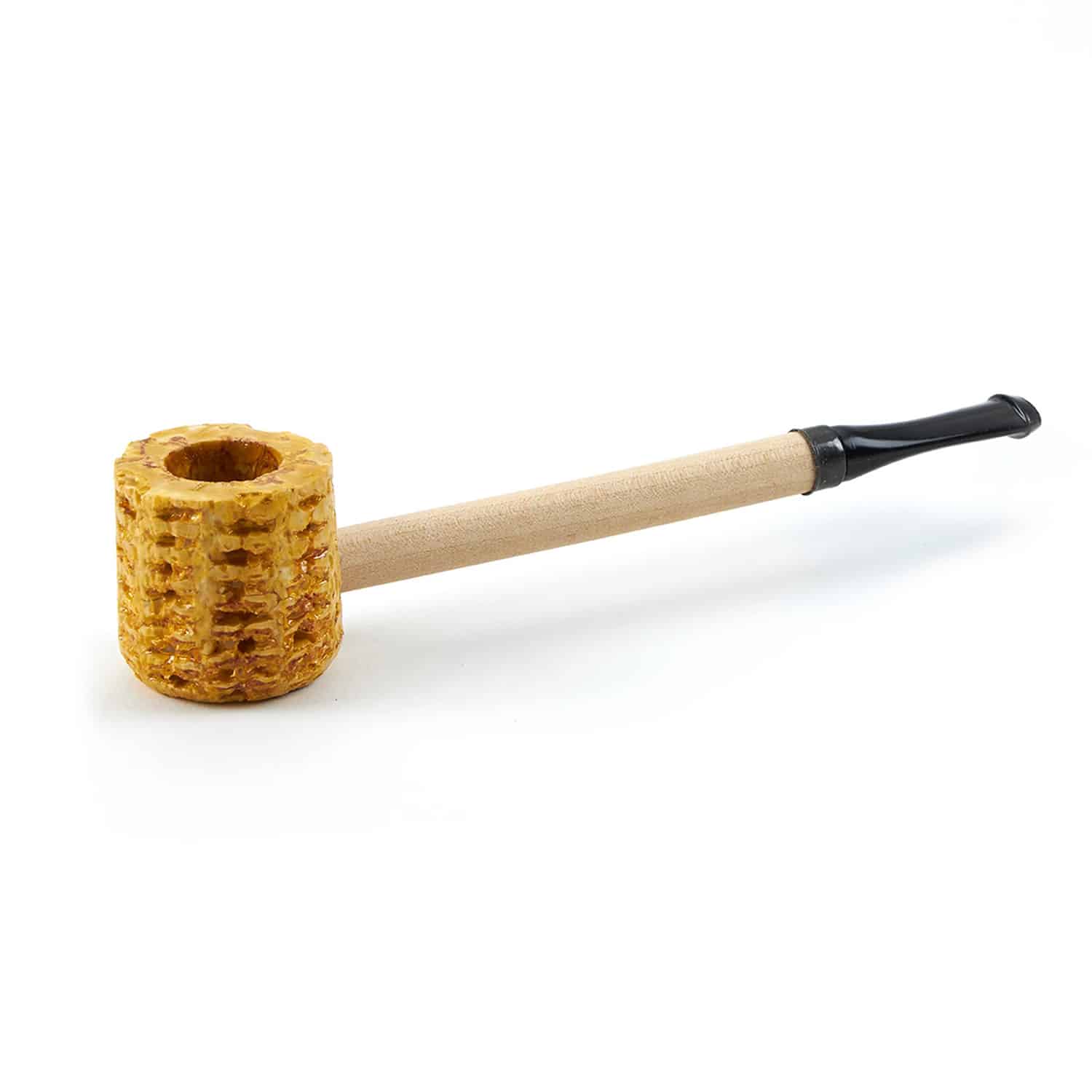 meerschaum-Pony-Express-Straight-black MISSOURI - Varnished Short Stop Corn Cob Άφιλτρη Πίπα Καλαμποκιού