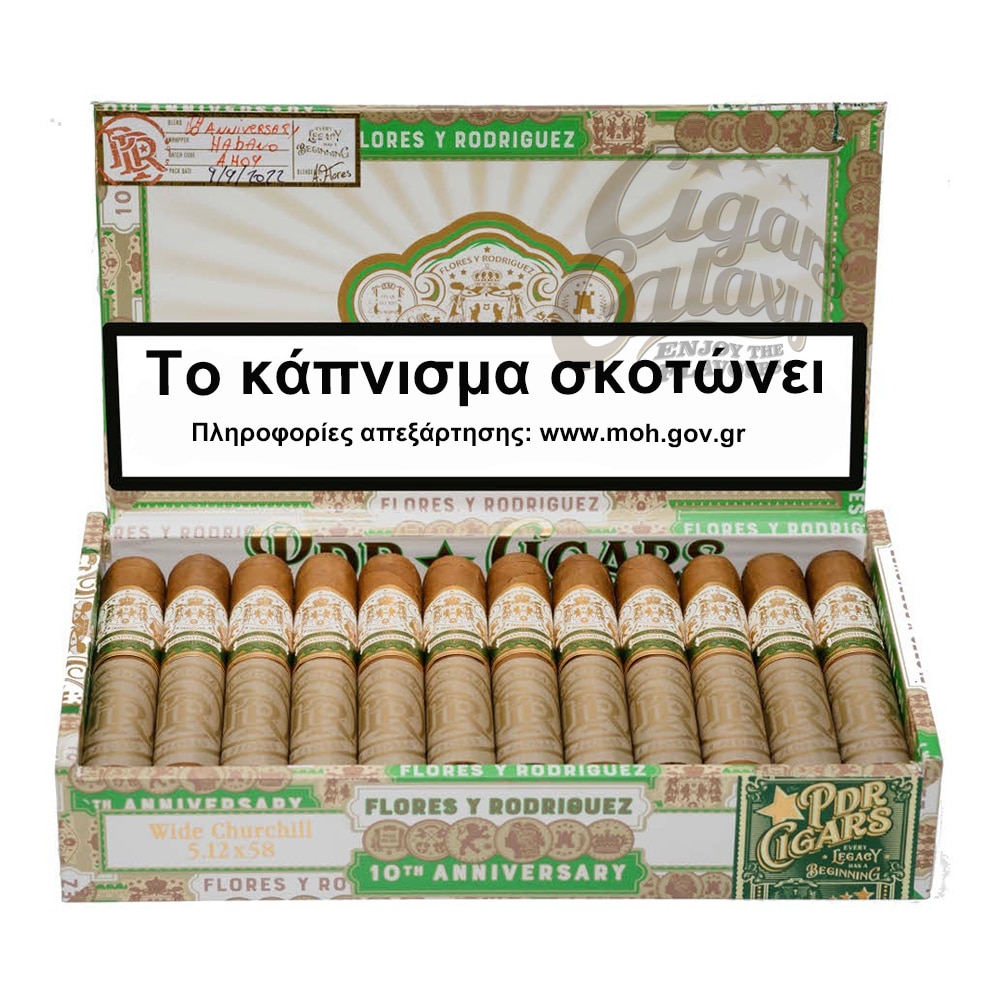 PDR - Flores Y Rodrigez 10th Anniversary Wide Churchill πούρο, σε ανοιχτό κουτί πούρων