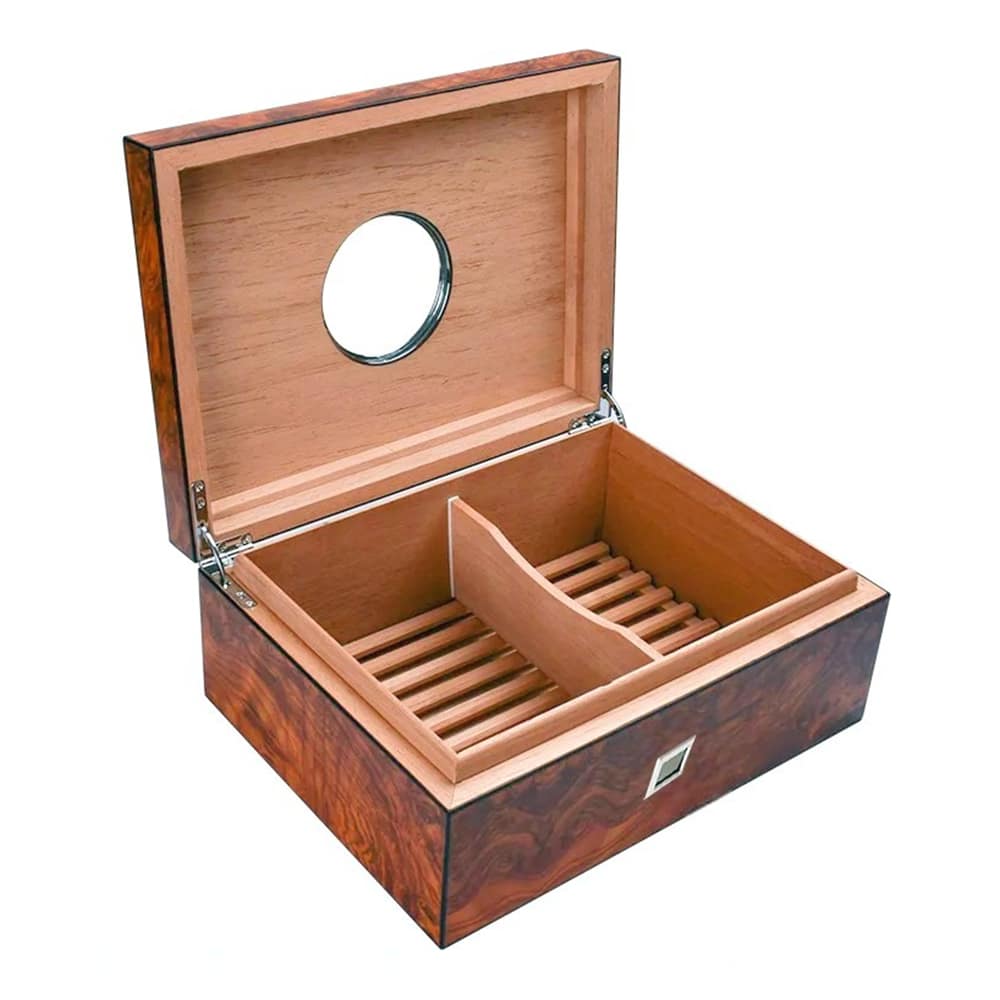 Υγραντήρας Καφέ Mε Mατ Φινίρισμα Για 50 Πούρα (104)