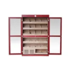 Cabinet Humidor - Cherry Υγραντήρας Cabinet δίφυλλη με γυάλινη πόρτα για 3000 Πούρα (2005), ξύλινος, ανοιχτή δίφυλλη πόρτα