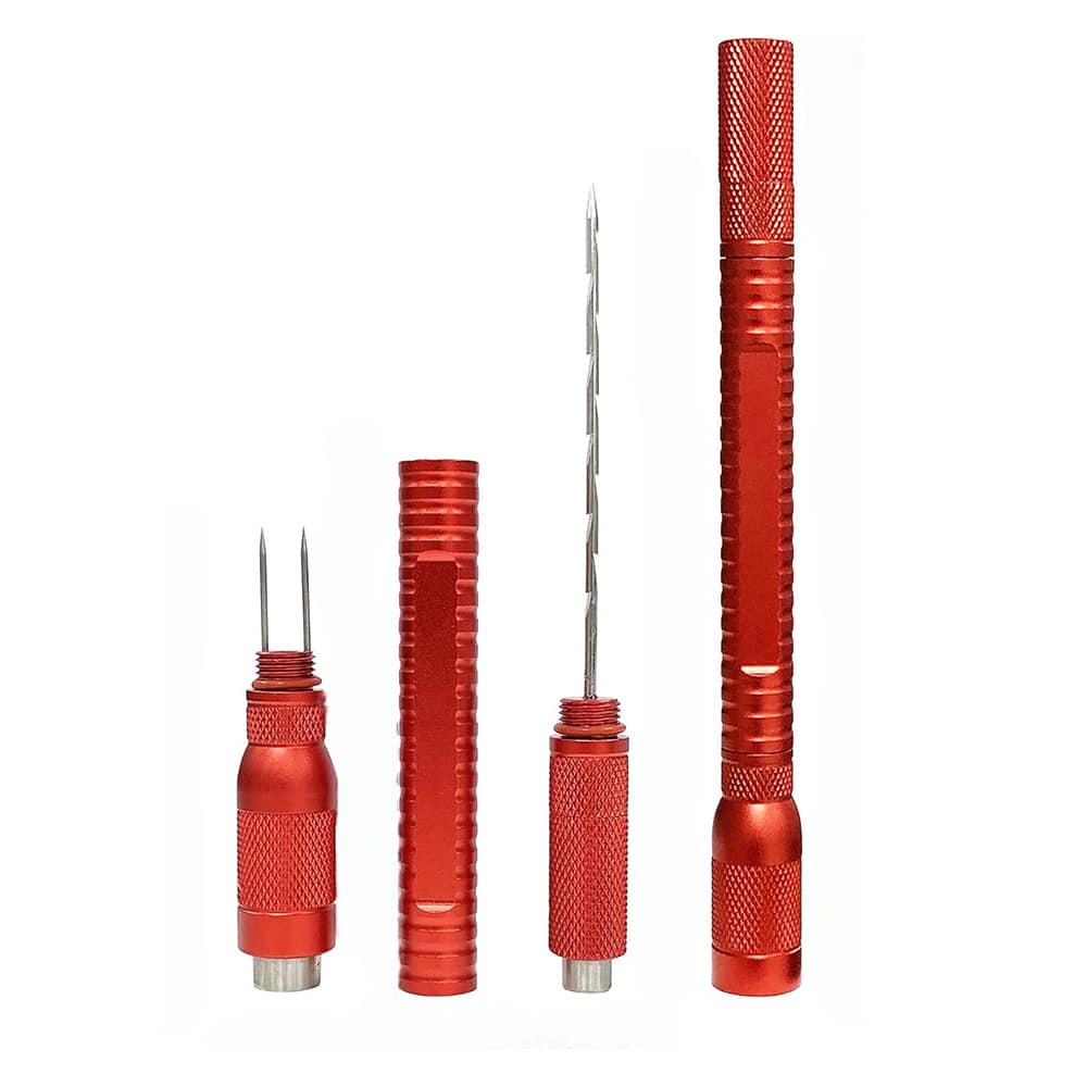 Cigar Draw Tool Αλουμινίου 4 σε 1 Κόκκινο (2006-RED)