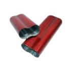 Carbon Fiber Κόκκινη Θήκη για 2 Πούρα (4036)