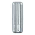 Carbon Fiber Ασημί Θήκη για 2 Πούρα (4036)