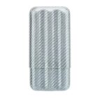 Carbon Fiber Θήκη για 3 Πούρα Ασημί (4037)