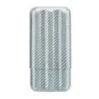 Carbon Fiber Θήκη για 3 Πούρα Ασημί (4037)