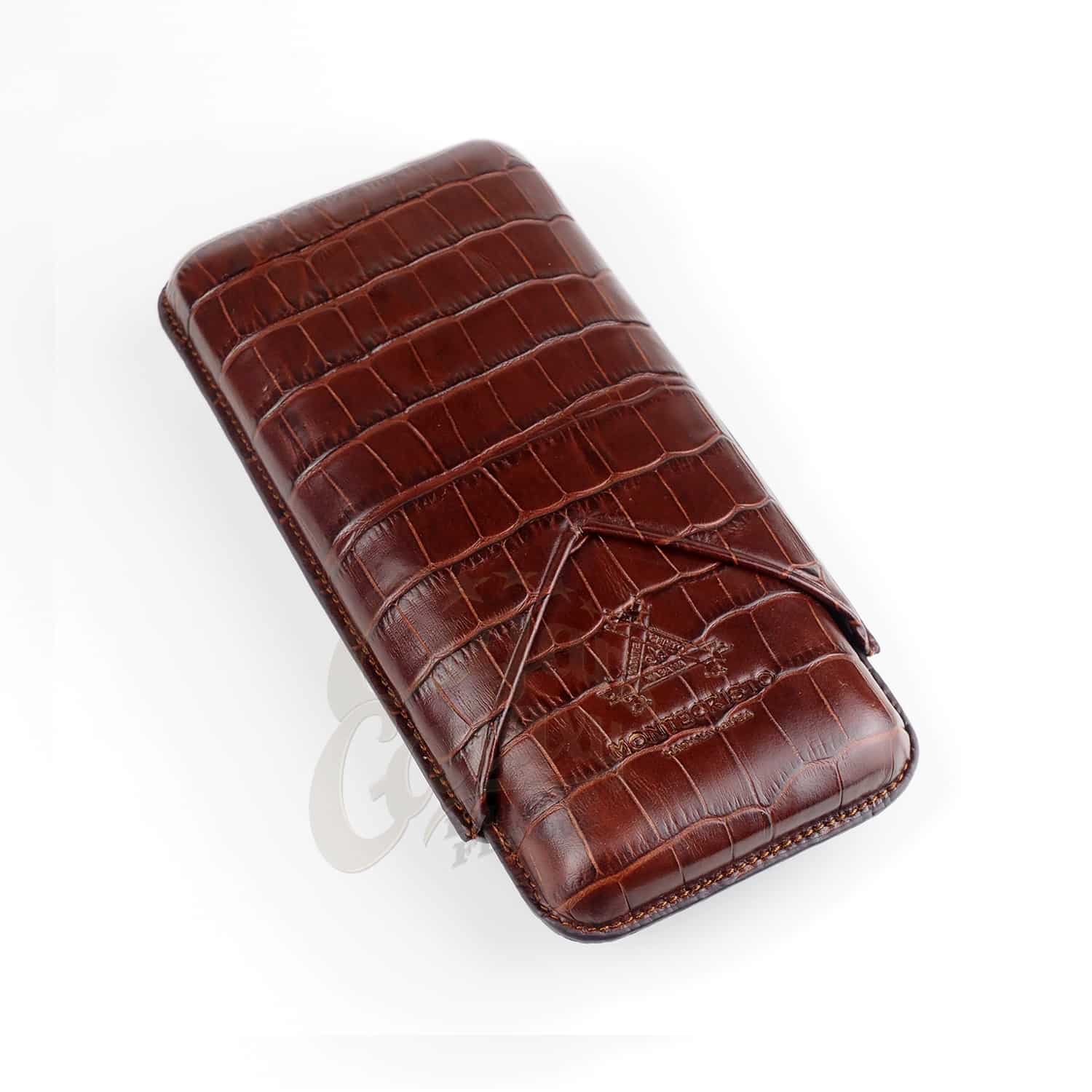 HABANOS - Montecristo Δερμάτινη Πουροθήκη για 3 πούρα (IB058)