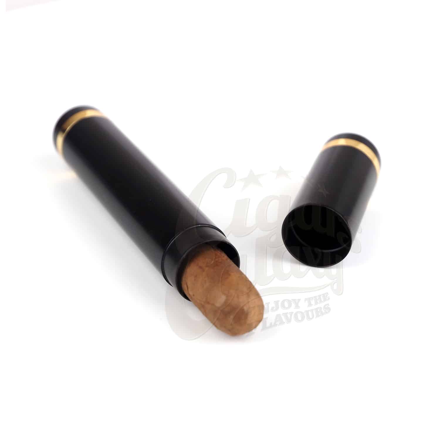 Πουροθήκη Μεταλλική για 1 Πούρο Ring 54 (118-BL), μαύρη