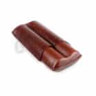 LUBINSKI - Δερμάτινη Θήκη για 2 Πούρα Καφέ Ring 60 (MB1382Ν)