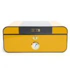 SAVINELLI - Yellow Lacquered Humidor in Carbon Fiber (S61201L), υγραντήρας