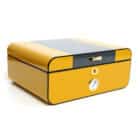 SAVINELLI - Yellow Lacquered Humidor in Carbon Fiber (S61201L), υγραντήρας