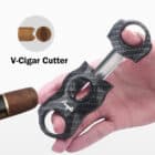 ANGELO - Πλαστικός Πουροκόπτης V-Cut Carbon Look (500032)