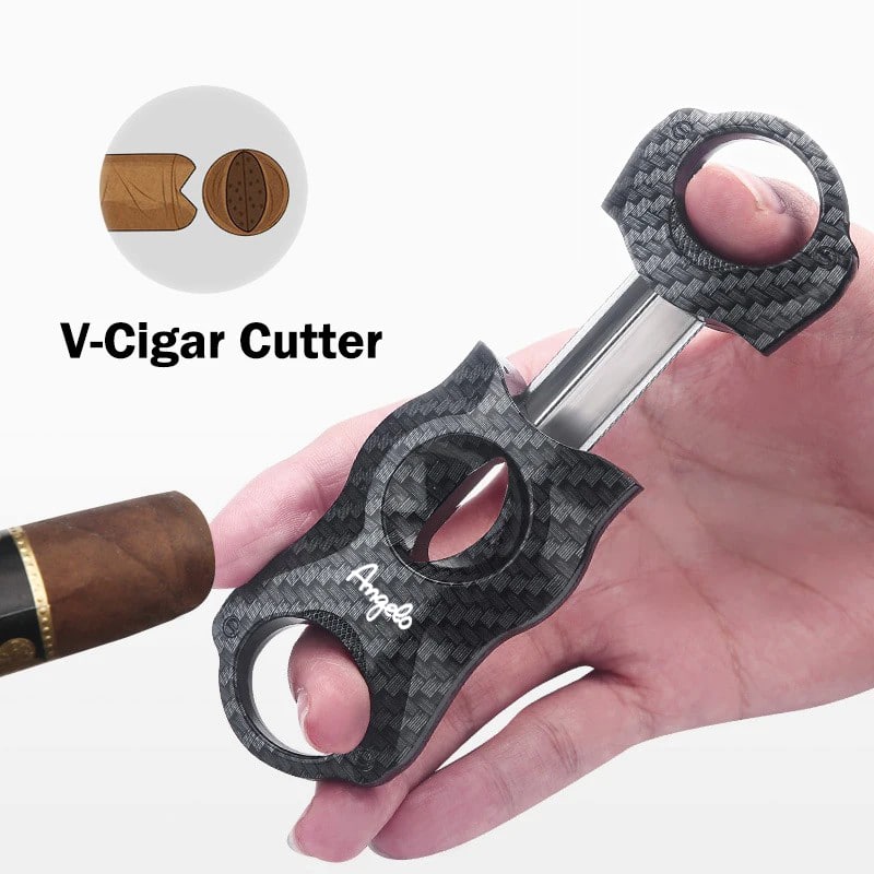 ANGELO - Πλαστικός Πουροκόπτης V-Cut Carbon Look (500032)