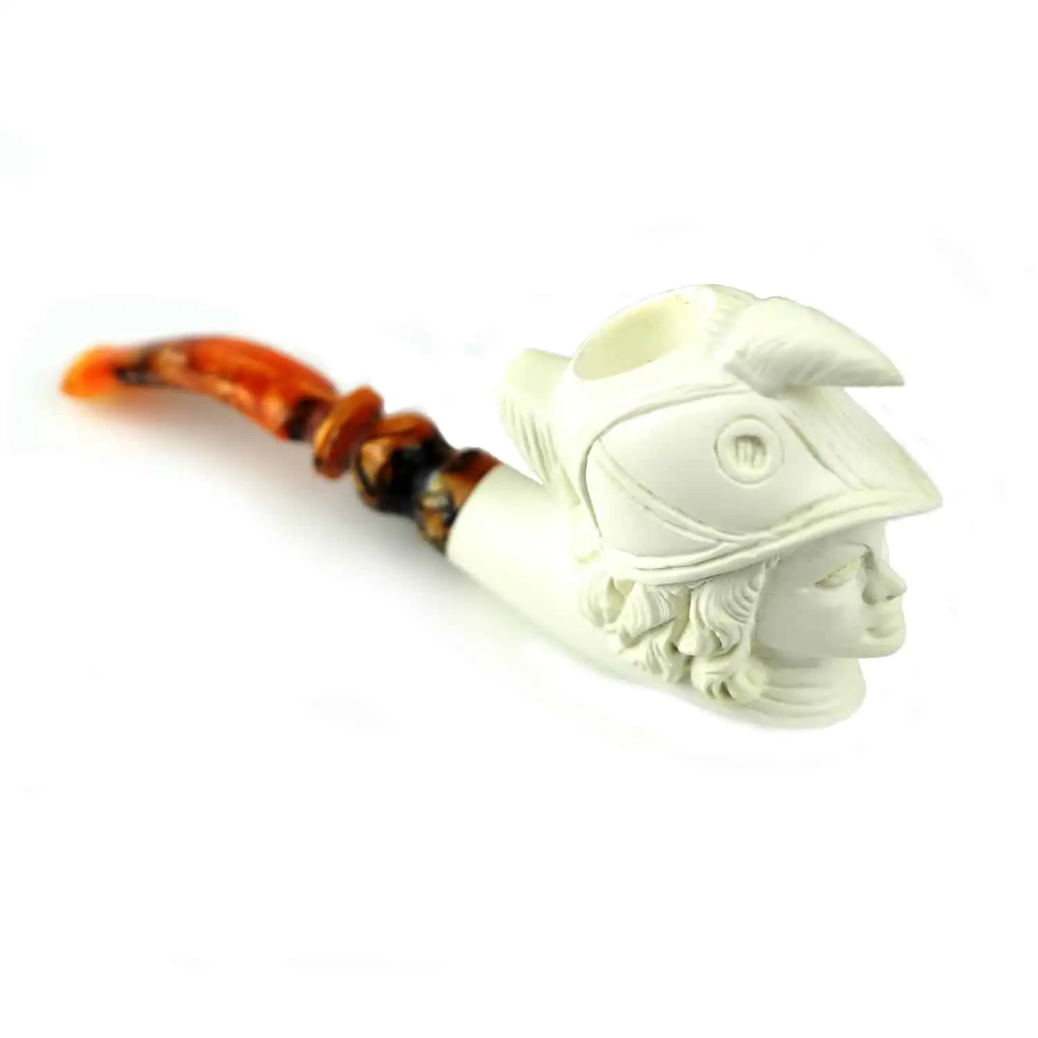 MEERSCHAUM - Hand Carved Block Meerschaum Πίπα Καπνού Αθηνά