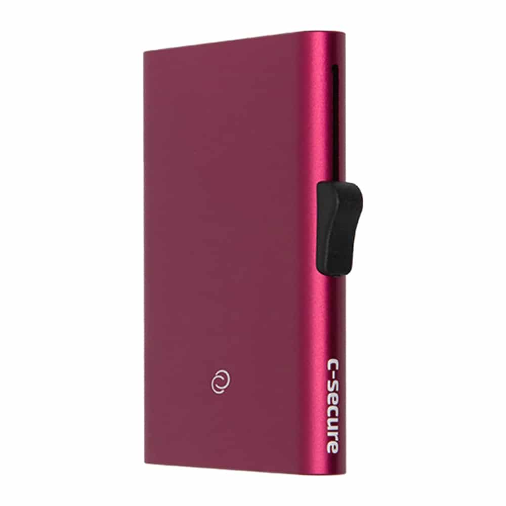 C-SECURE - XL Ασφαλής Θήκη Αλουμινίου Βυσσινί για Πιστωτικές Κάρτες (XLCH001)