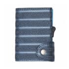 C-SECURE - XL Δερμάτινο Πορτοφόλι Metallic Blue με Προστασία RFID (XLCOINCH001)