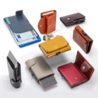 C-SECURE - XL Δερμάτινο Πορτοφόλι Metallic Blue με Προστασία RFID (XLCOINCH001)