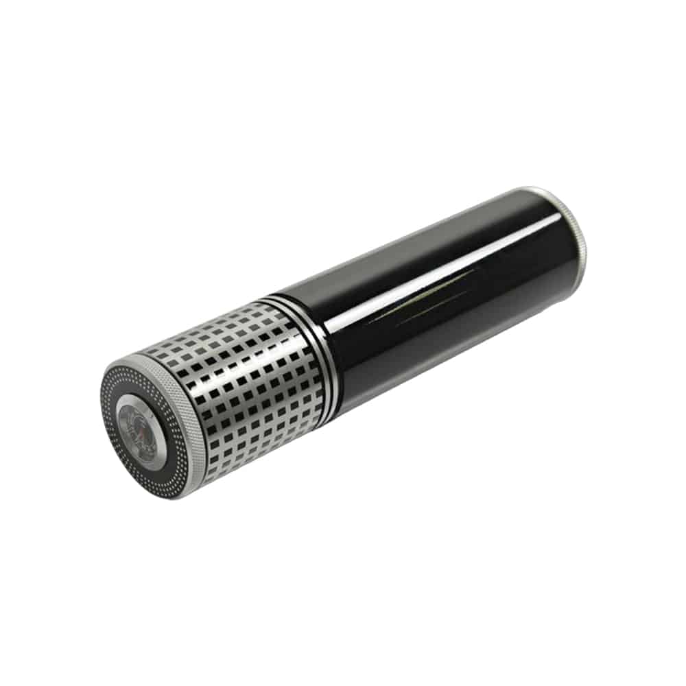 Humidor Ταξιδίου Aluminum Tube Μαύρο - Ασημί (5020)