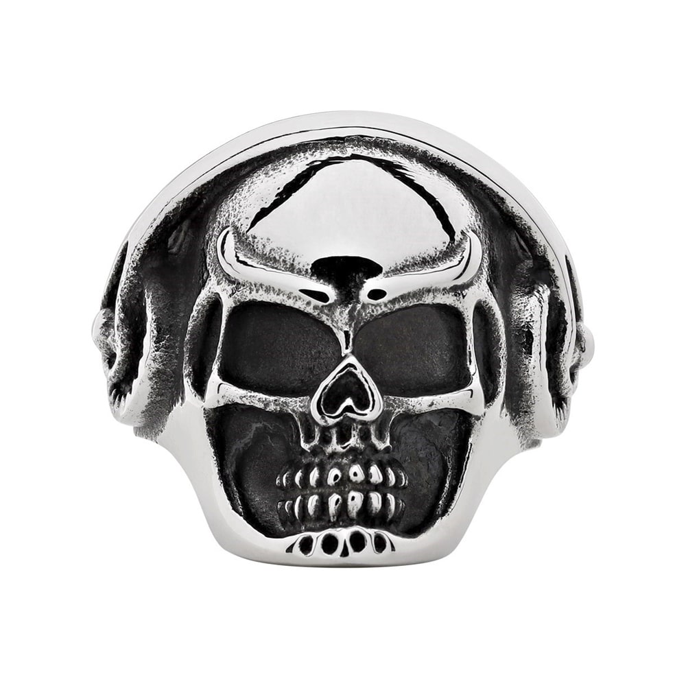 zippo headphone skull ring 1 ZIPPO - Headphone Stainless Steel Skull Ring (2006575), δαχτυλίδι