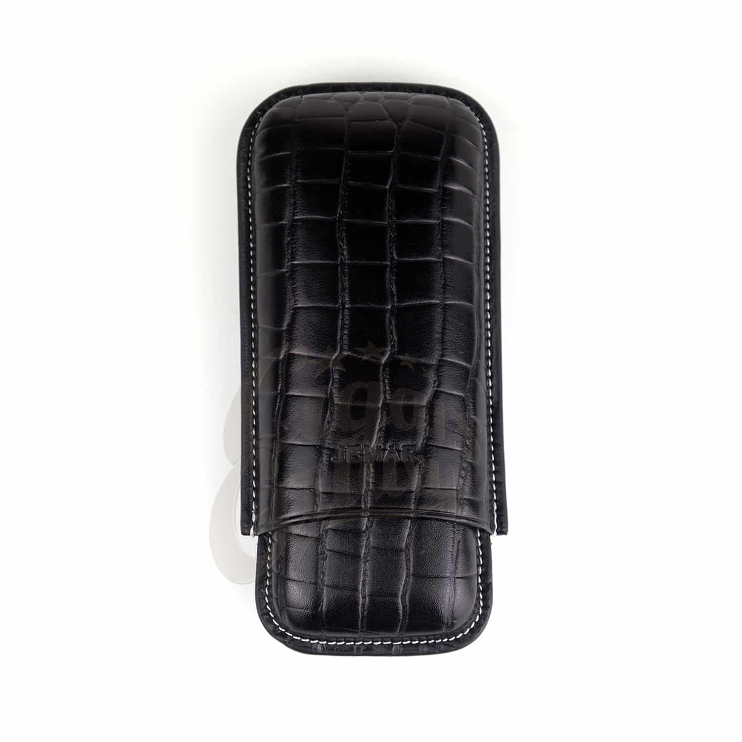 PB031329 JEMAR - Δερμάτινη Θήκη για 2 Πούρα Μαύρη Ring 54 (PU464 Negro)