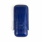 JEMAR - Δερμάτινη Θήκη για 2 Πούρα Μπλε Ring 54 (PU464 Azul)