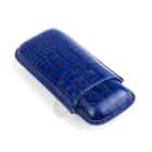 JEMAR - Δερμάτινη Θήκη για 2 Πούρα Μπλε Ring 54 (PU464 Azul)