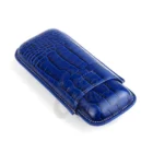 JEMAR - Δερμάτινη Θήκη για 2 Πούρα Μπλε Ring 54 (PU464 Azul)
