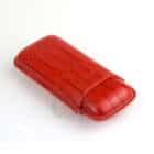 JEMAR - Δερμάτινη Θήκη για 2 Πούρα Maroon Ring 54 (PU464 Naranja)