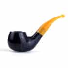 PRINCE - 02 Μπλε / Κίτρινη Λεία Πίπα Καπνού, ξύλινη