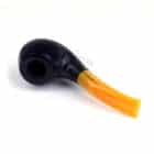 PRINCE - 02 Μπλε / Κίτρινη Λεία Πίπα Καπνού, ξύλινη