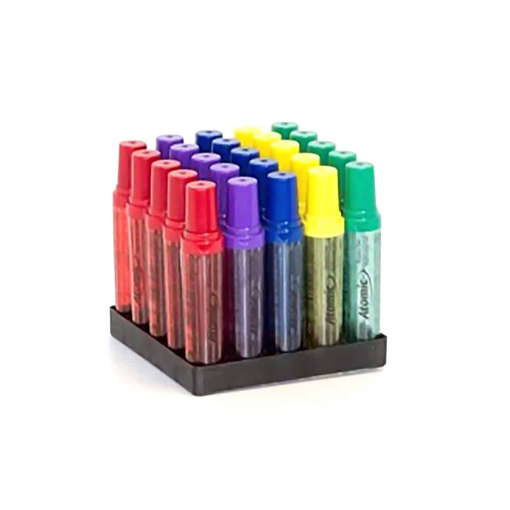 ATOMIC - Αέριο για Αναπτήρες 18 ml, κίτρινο πράσινο κόκκινο μπλε μωβ μπουκαλάκι