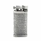 CORONA - Old Boy Αναπτήρας Πίπας Ασημί με Ανάγλυφο Σχέδιο (64-7525)