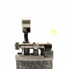 CORONA - Old Boy Αναπτήρας Πίπας Ασημί με Ανάγλυφο Σχέδιο (64-7525)